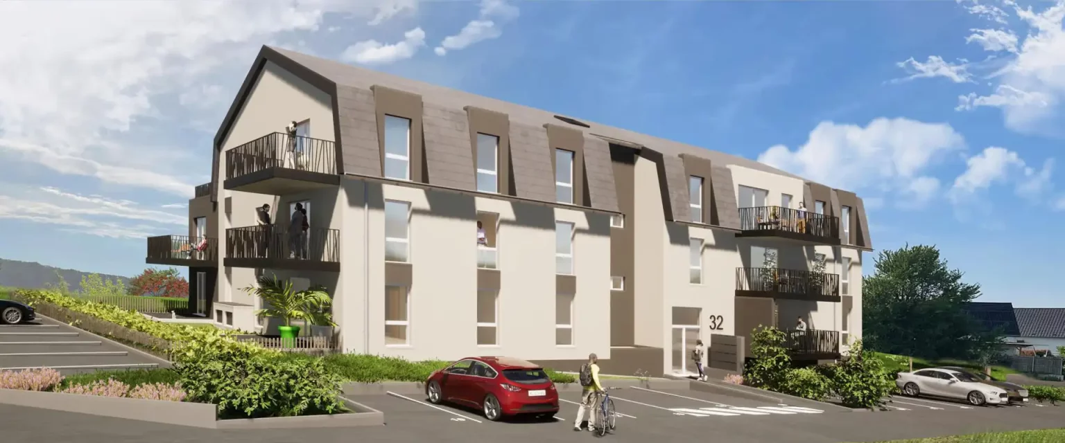 Vue 3D de la résidence Les Habsburg à Carspach - Une réalisation Atik