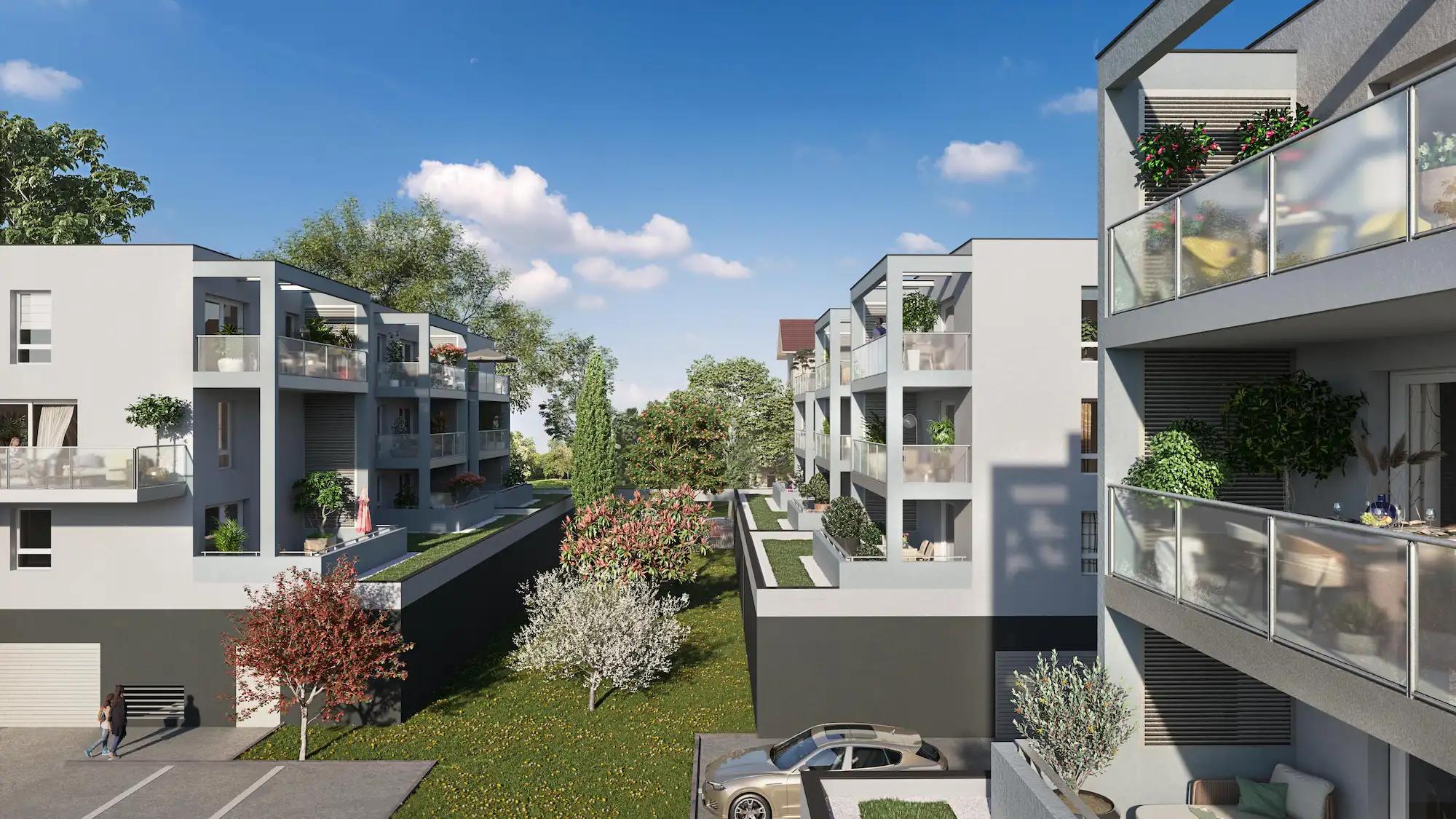 Vue en travaux du programme le Clos des Arts à Belfort - Atik