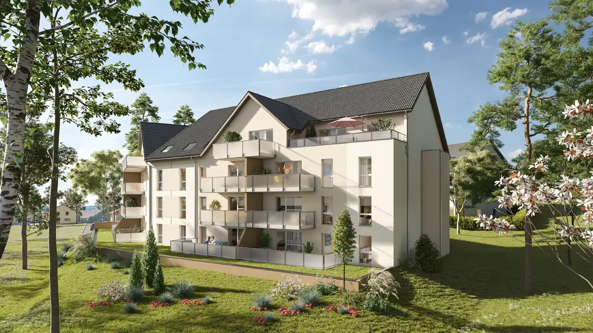 Vue 3D du programme Flora à Bavilliers - Atik