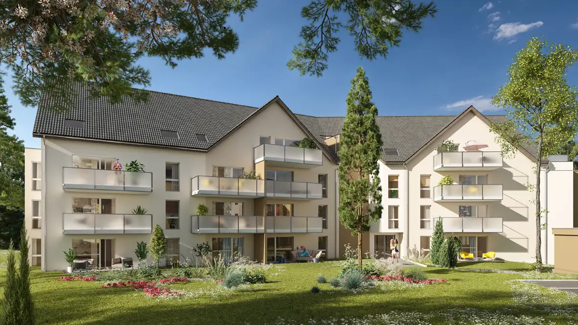 Vue 3D du programme Flora à Bavilliers - Atik