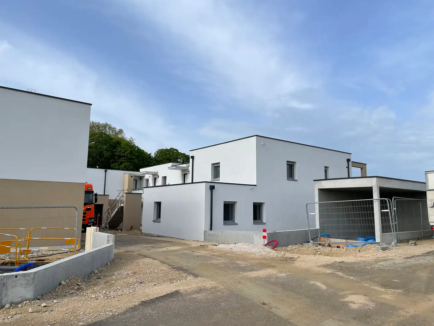 Vue de la construction du programme Bergamotte à Sennecey-lès-Dijon - Atik