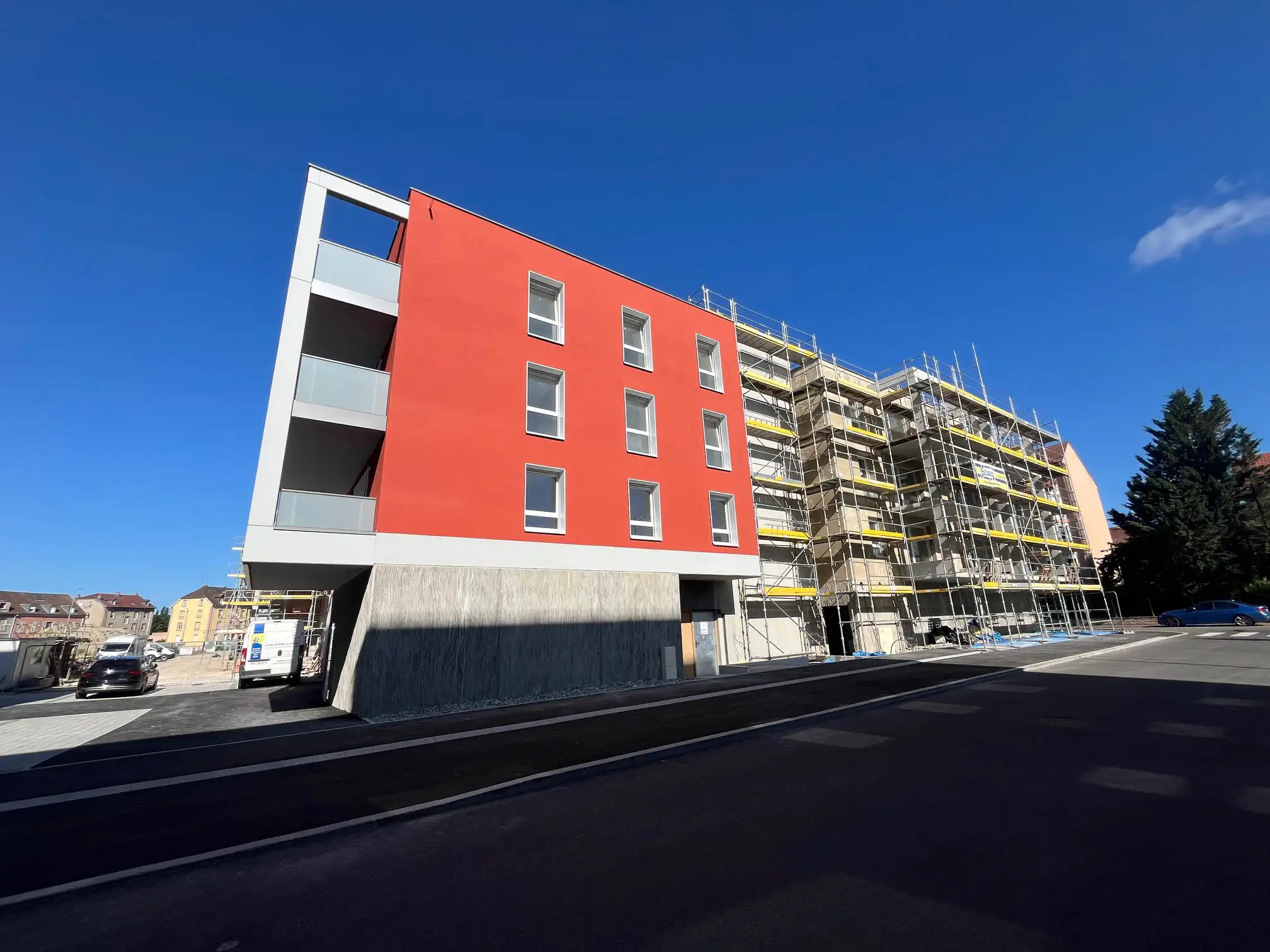 Vue en travaux du programme le Clos des Arts à Belfort - Atik