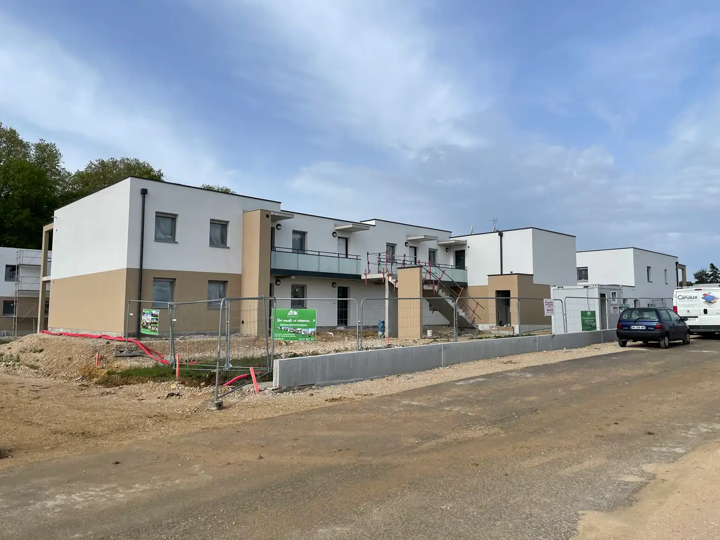 Vue de la construction du programme Bergamotte à Sennecey-lès-Dijon - Atik
