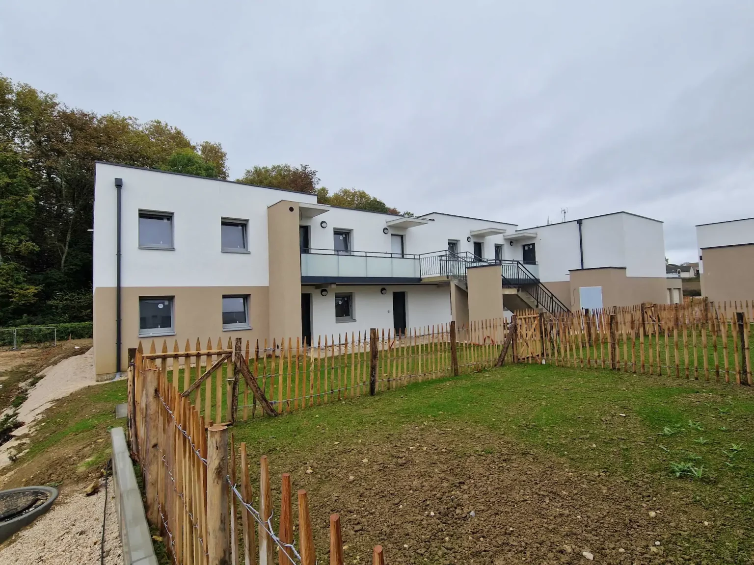 Vue de la construction du programme Bergamotte à Sennecey-lès-Dijon - Atik