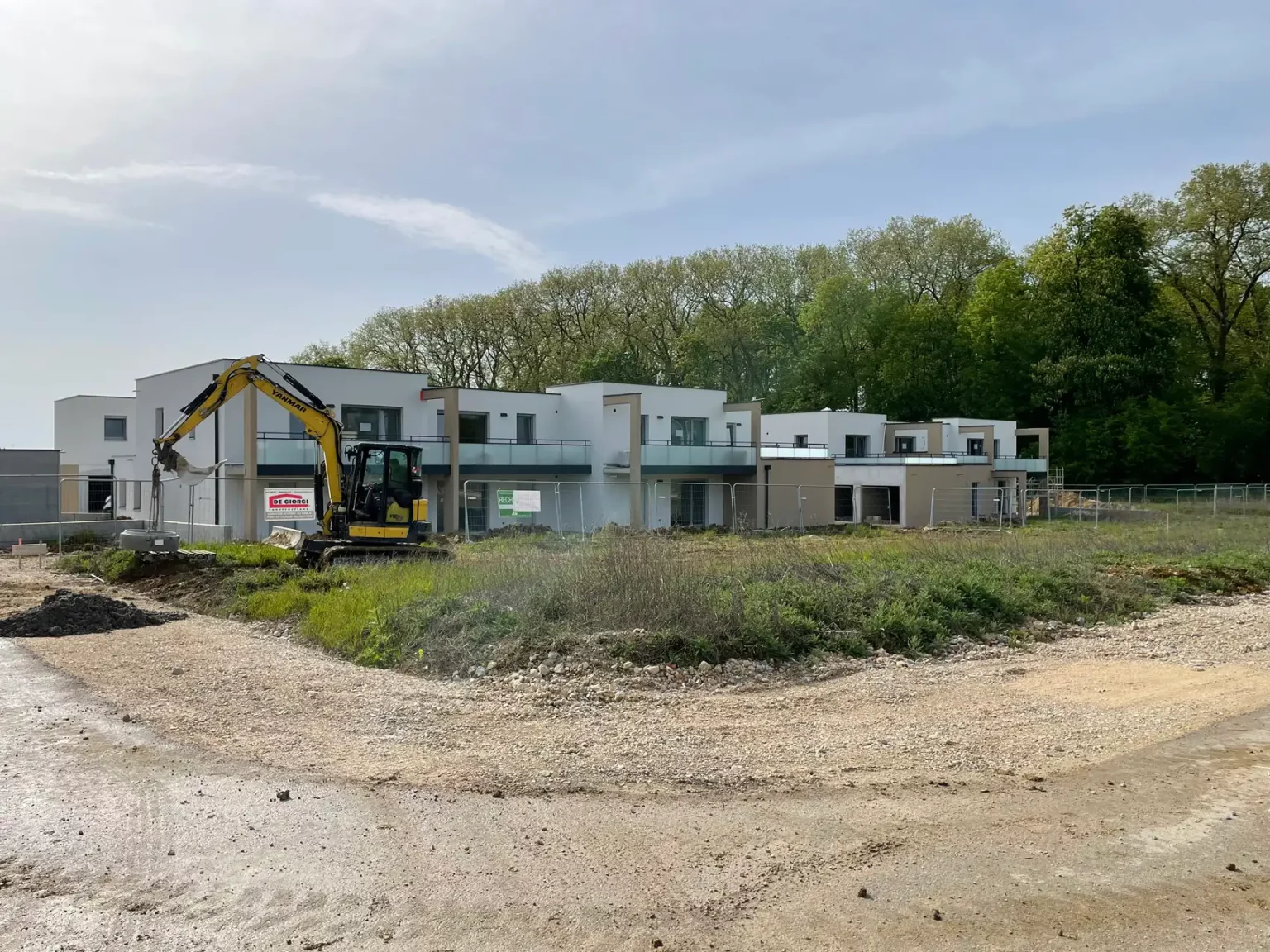 Vue de la construction du programme Bergamotte à Sennecey-lès-Dijon - Atik